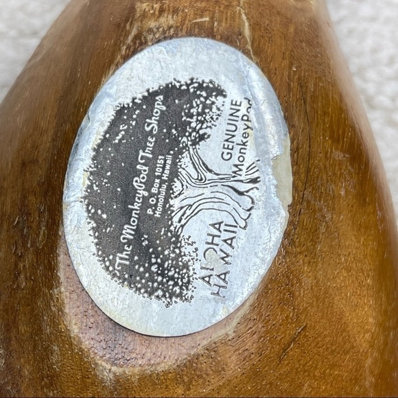 Monkey Pod Wood Serving Snack Bowl Set Carved Pineapple Vintage Tiki Decor - Picture 11 of 12